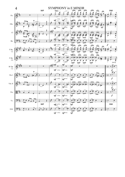 SYMPHONY in E MINOR Second Movement score image number null