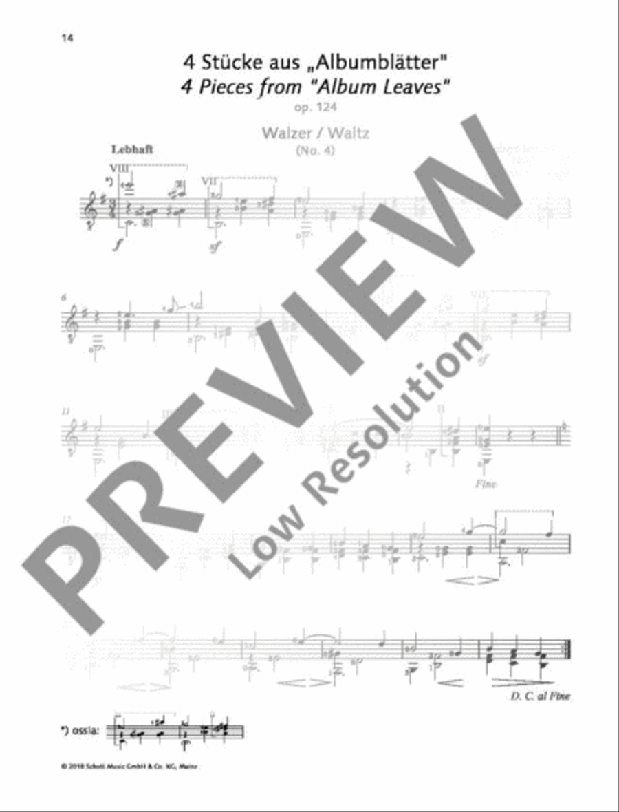 Schumann for Guitar Classical Guitar scores gallery preview page 15