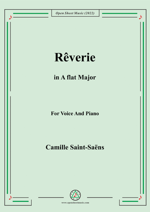 Book cover for Saint-Saëns-Rêverie in A flat Major,for Voice and Piano
