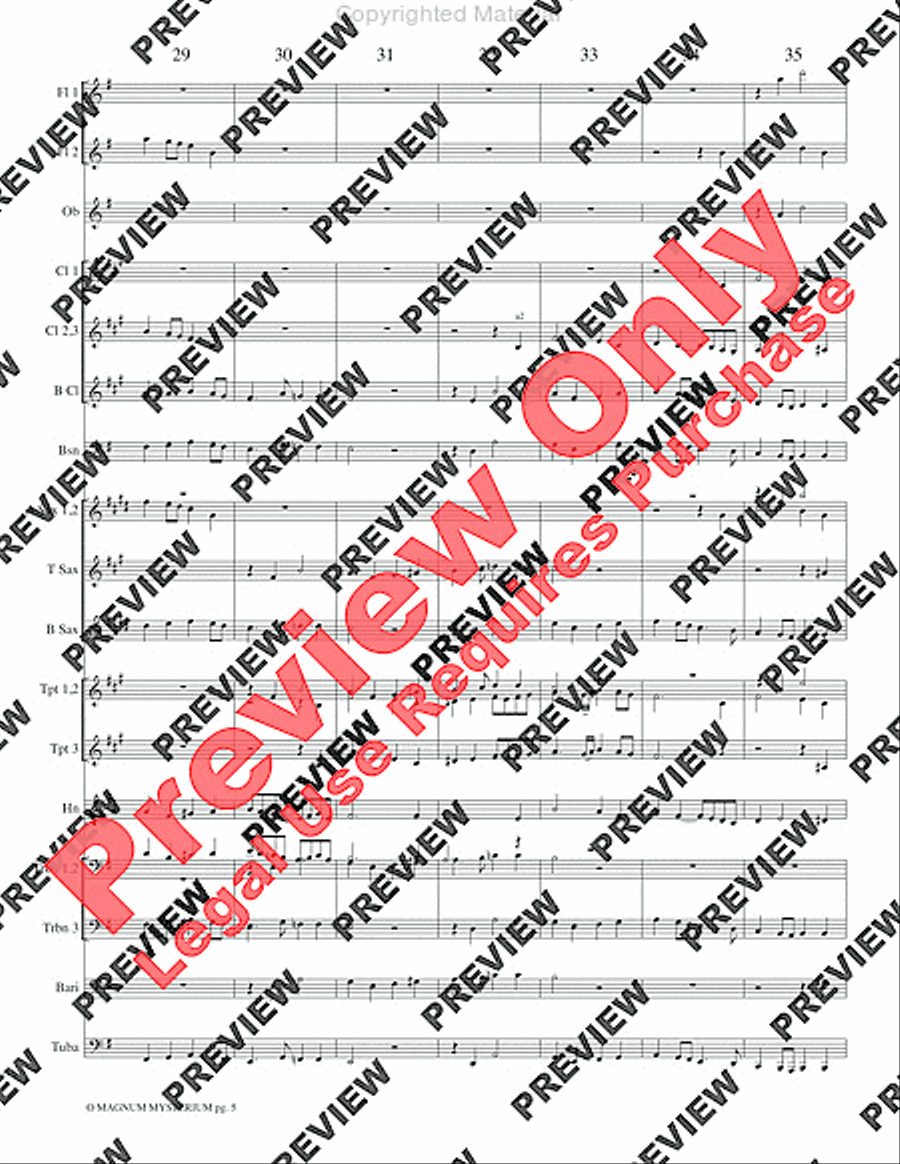 O Magnum Mysterium Concert Band scores gallery preview page 8