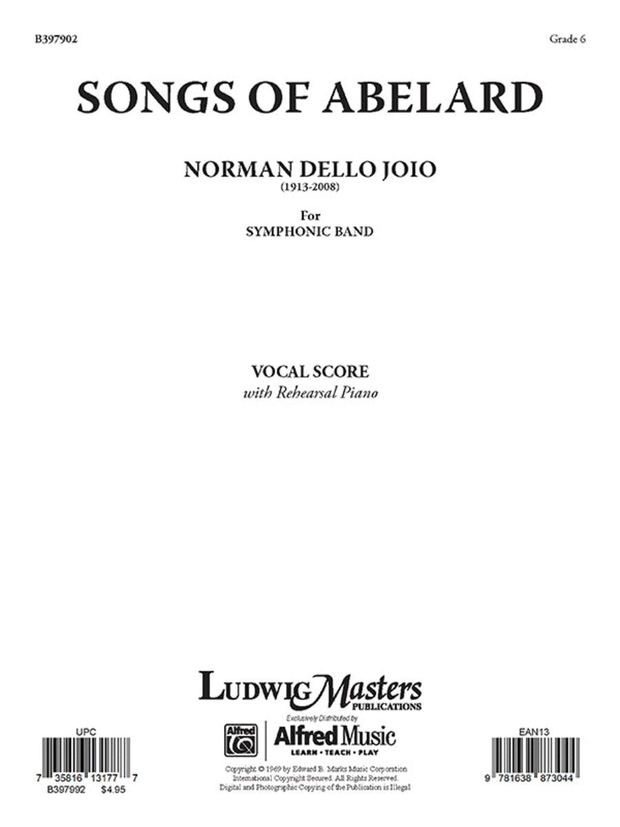 Songs of Abelard for Band and Voice (opt.) Concert Band scores gallery preview page 1
