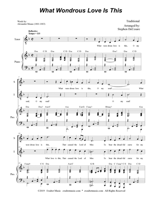 What Wondrous Love Is This (for 2-part choir - (Soprano & Tenor)