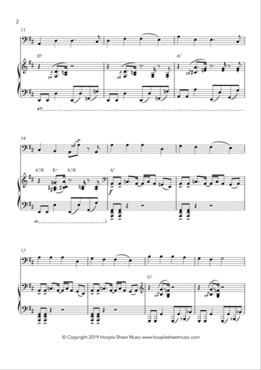 Hark! The Funky Angels Sing (Hark! The Herald Angels Sing) Cello Solo scores gallery preview page 2