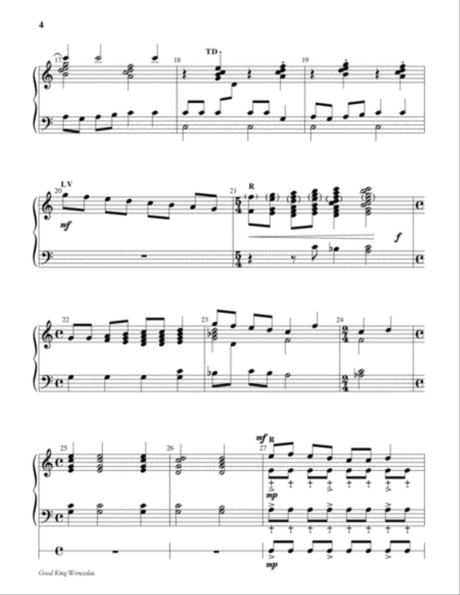Good King Wenceslas 3-Octaves scores gallery preview page 4