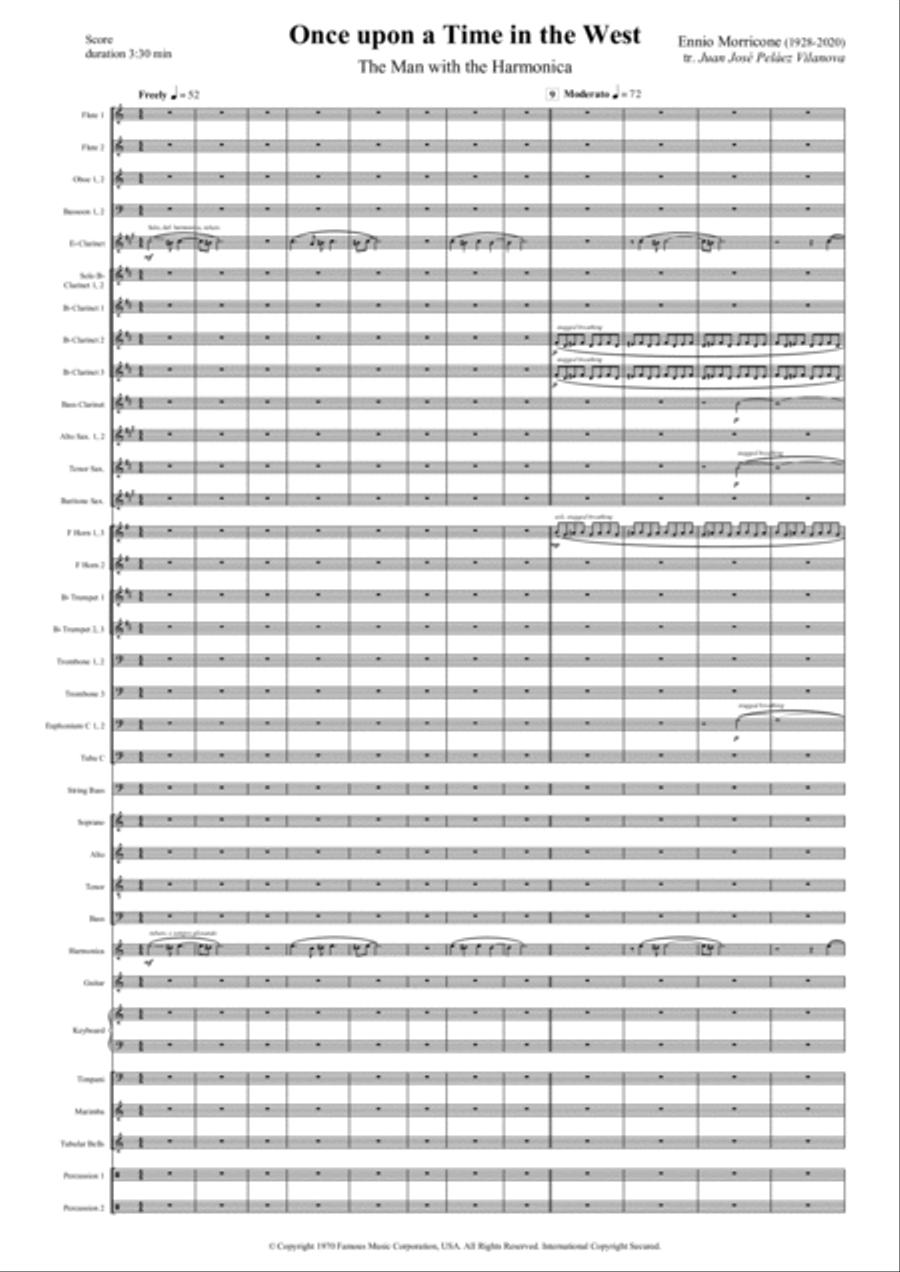 Man With The Harmonica Concert Band scores gallery preview page 3