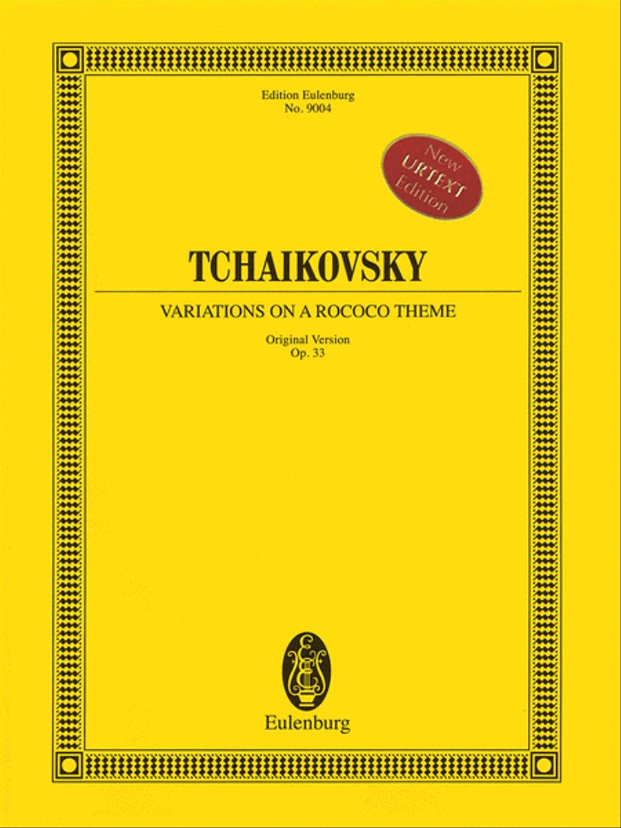 Variations on a Rococo Theme (Original Version), Op. 33 Orchestra scores gallery preview page 1
