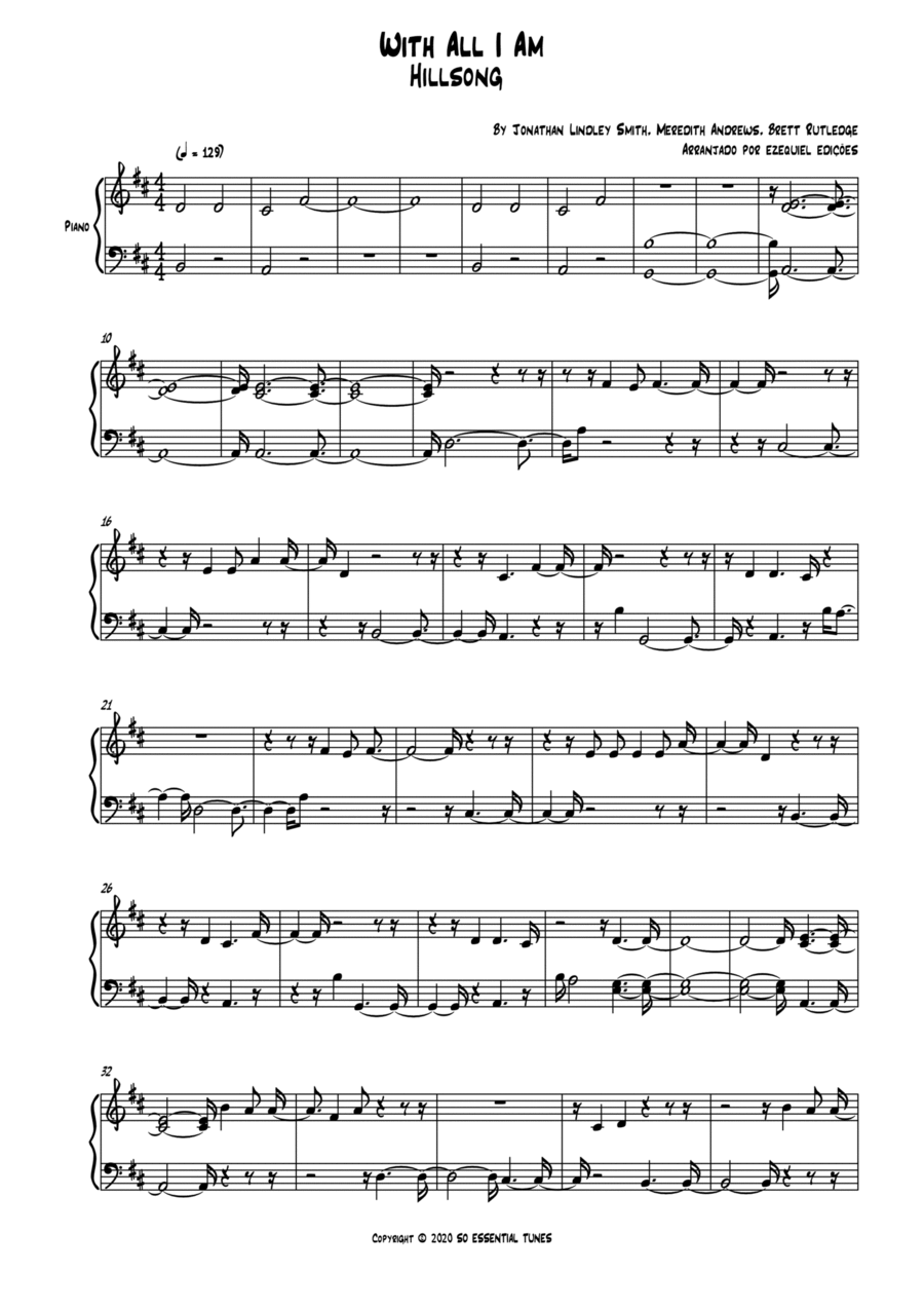 With All I Am With All I Am Piano Solo scores gallery preview page 1