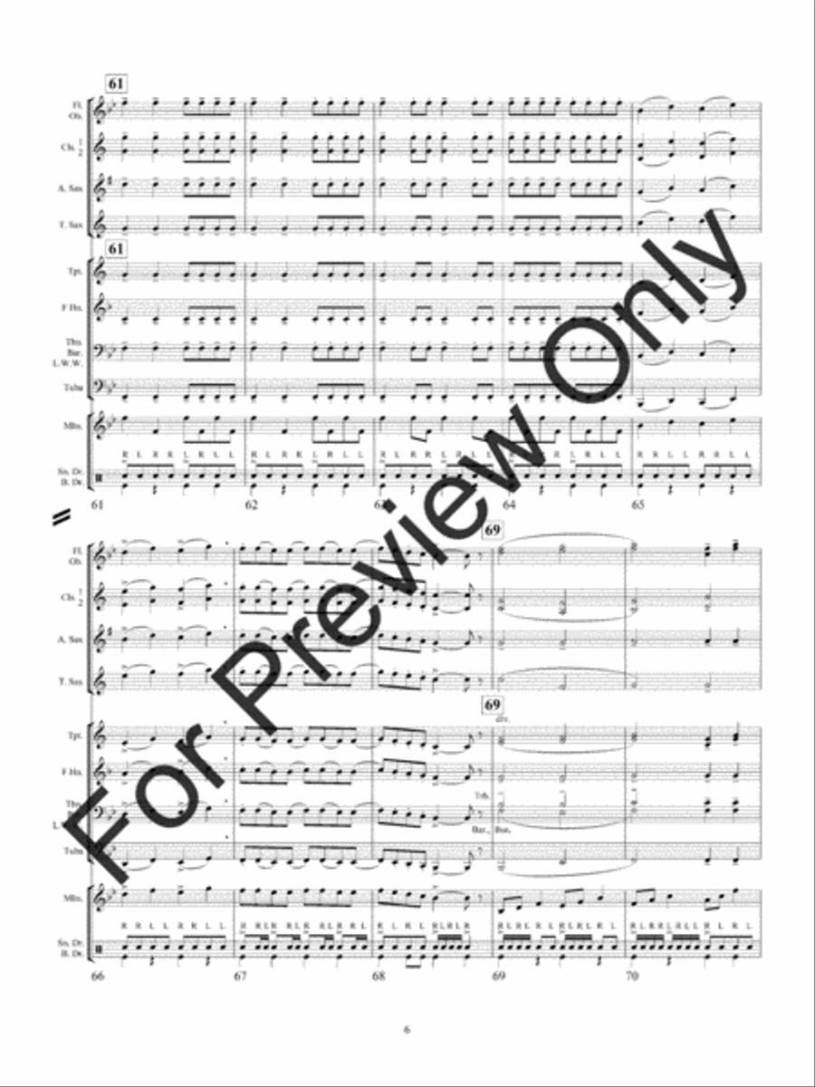 Wise Warm -Ups For School Band Concert Band scores gallery preview page 11