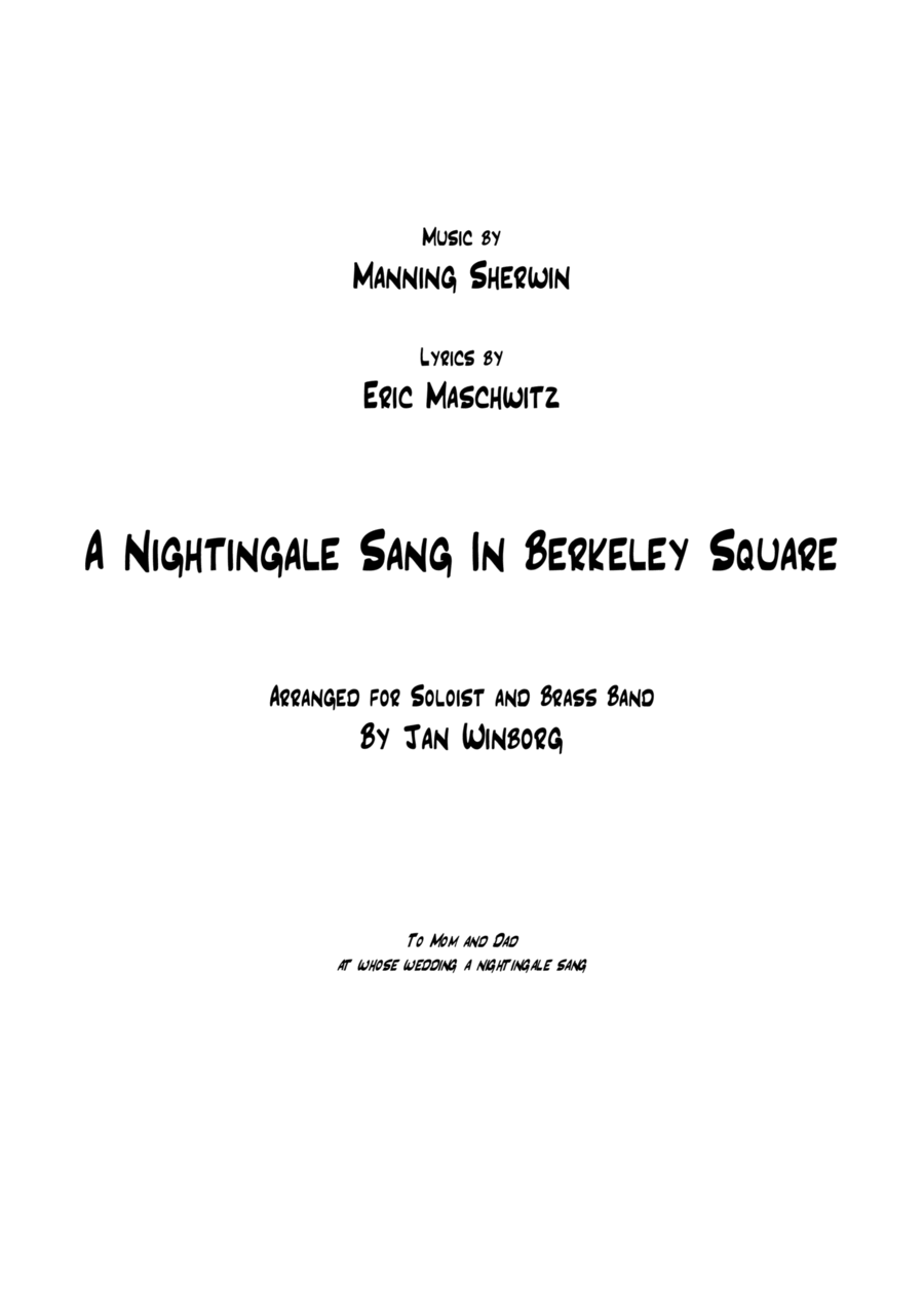 A Nightingale Sang In Berkeley Square Brass Band scores gallery preview page 1