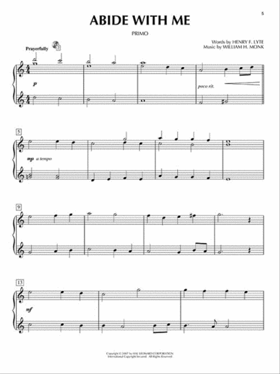 Hymns 1 Piano, 4-Hands scores gallery preview page 4