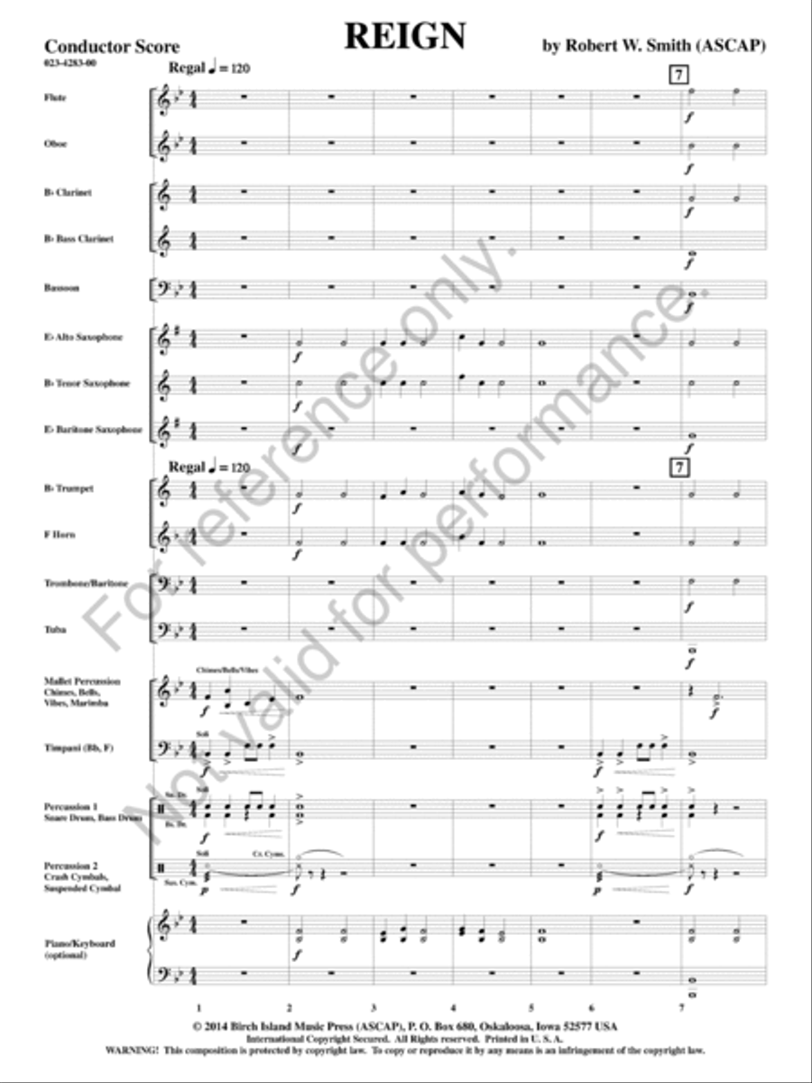 Reign Reign Concert Band scores gallery preview page 4