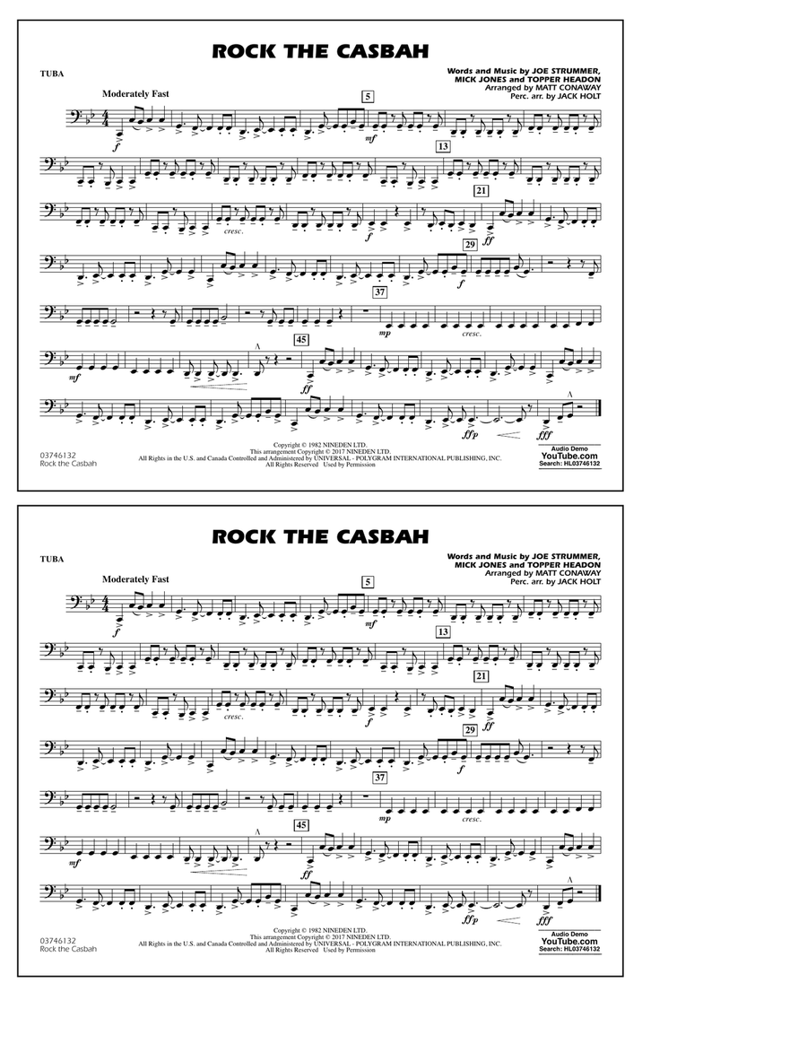 Rock the Casbah - Tuba Marching Band scores gallery preview page 1