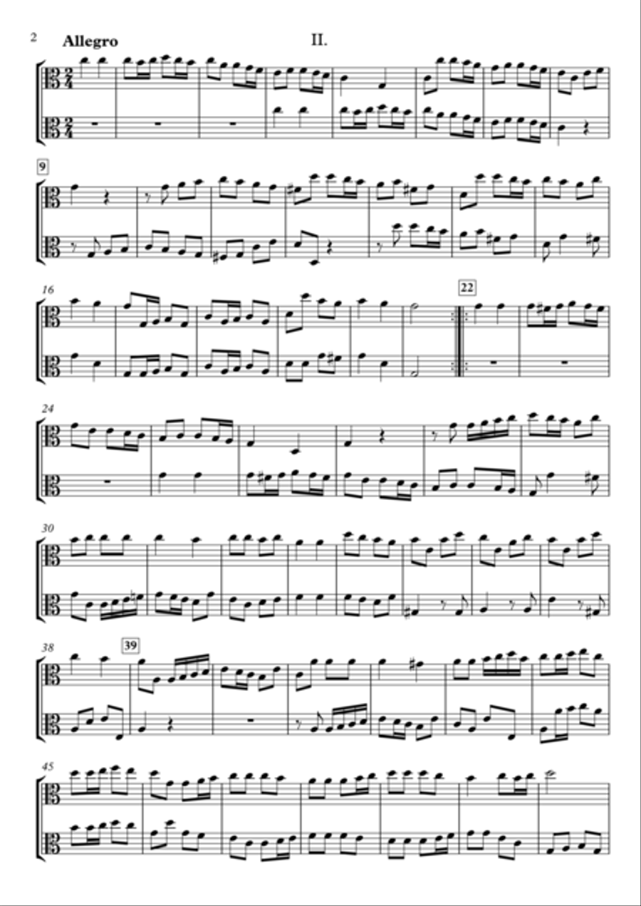 Sonate in C-major Op.24 for two Violas Viola Solo scores gallery preview page 2