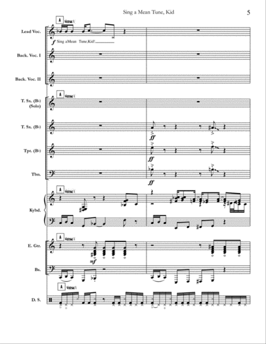 Sing A Mean Tune, Kid Small Ensemble scores gallery preview page 5