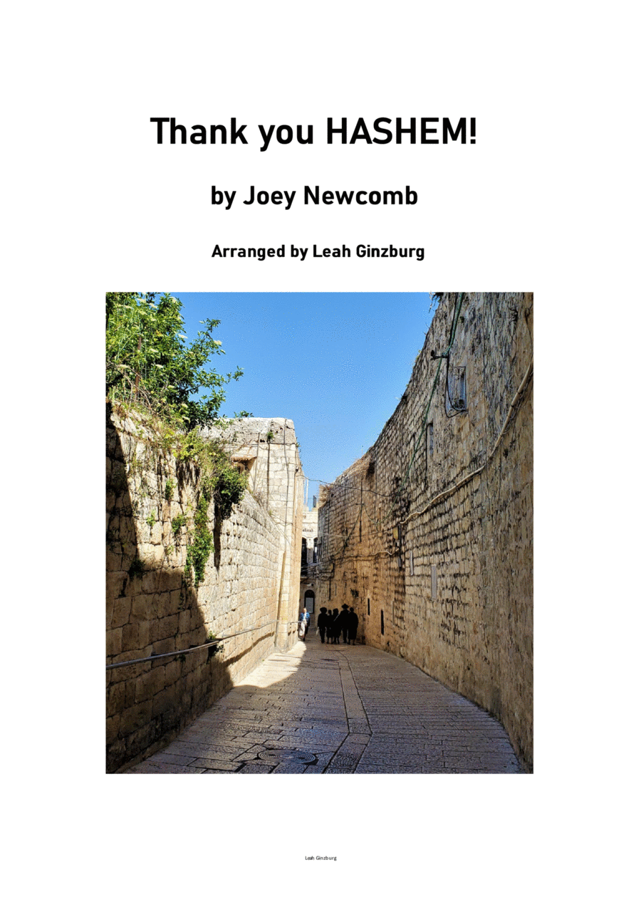 Thank you, Hashem! Easy Piano scores gallery preview page 1