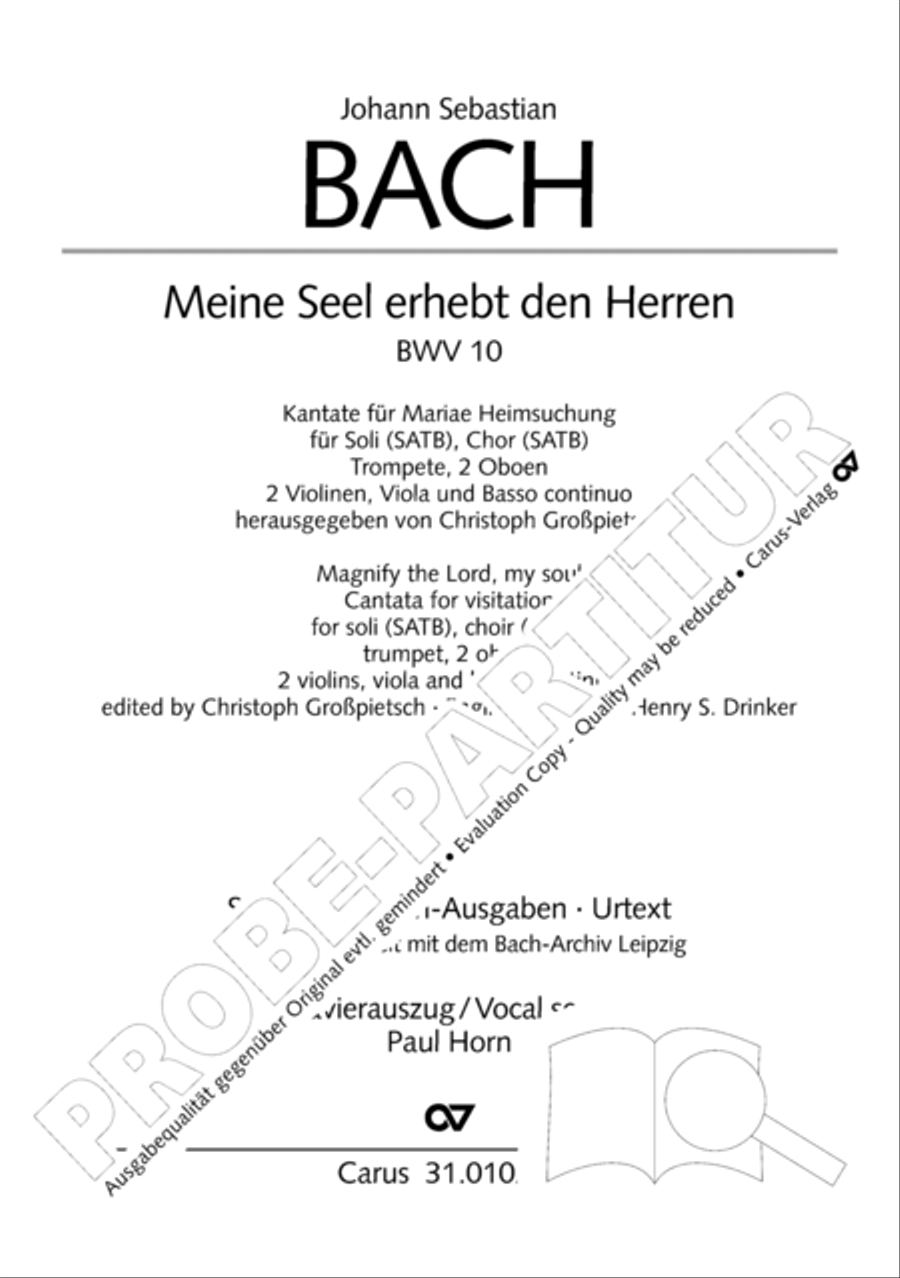 Magnify the Lord, my soul (Meine Seel erhebt den Herren) 4-Part scores gallery preview page 2