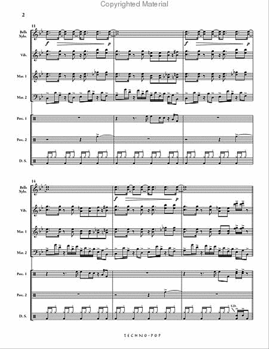 Techno-Pop Percussion Ensemble scores gallery preview page 3