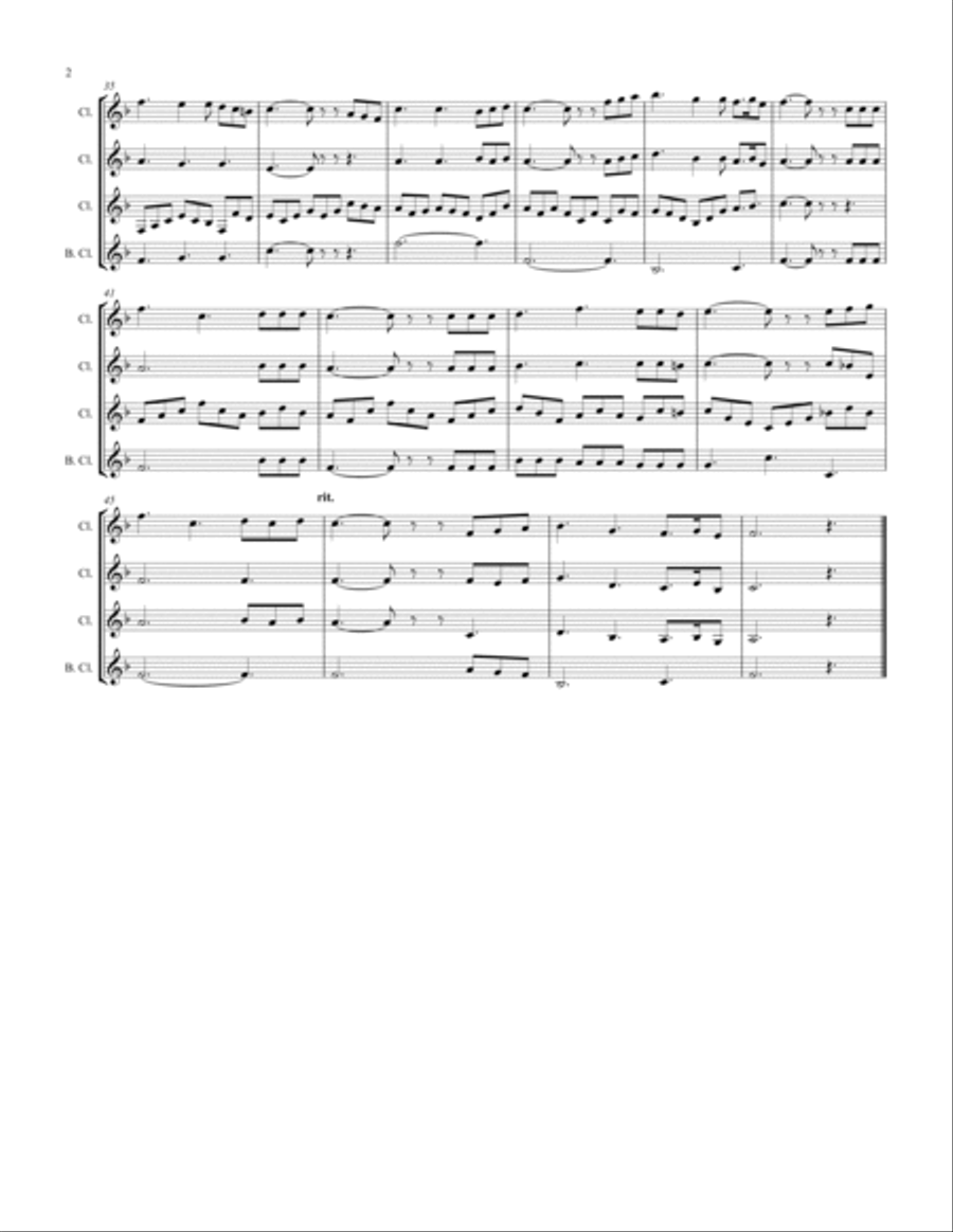 Beautiful Savior and Blessed Assurance Woodwind Quartet scores gallery preview page 2