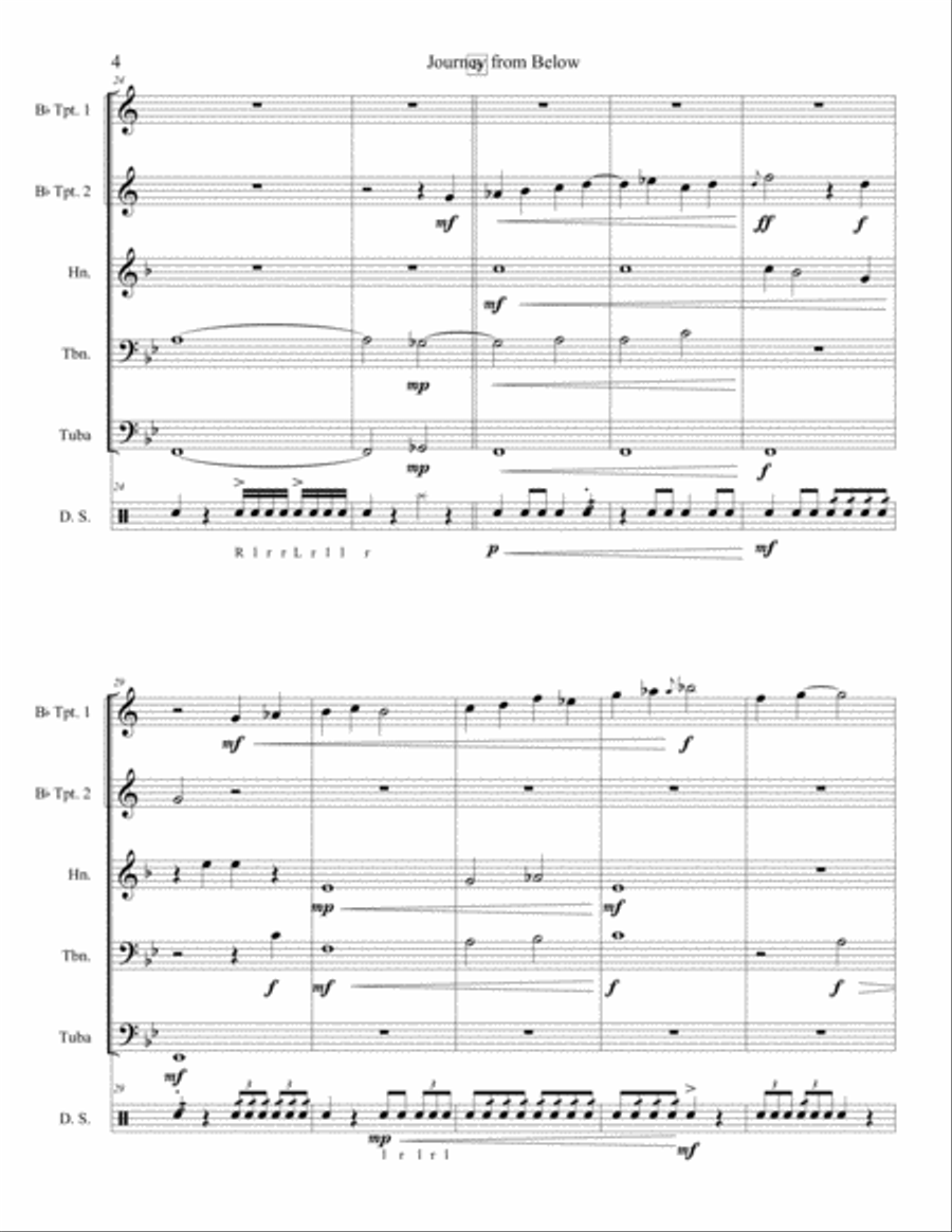 Journey from Below Brass Ensemble scores gallery preview page 4