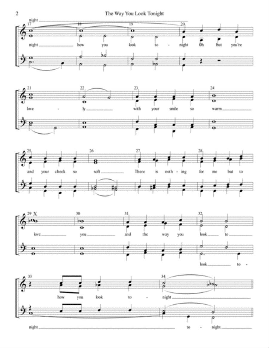 The Way You Look Tonight The Way You Look Tonight SSAA scores gallery preview page 2
