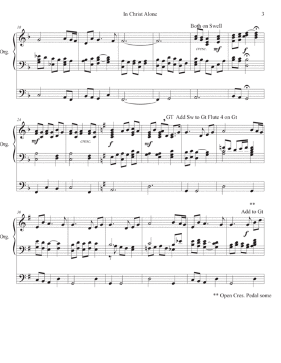 In Christ Alone Organ Solo scores gallery preview page 3