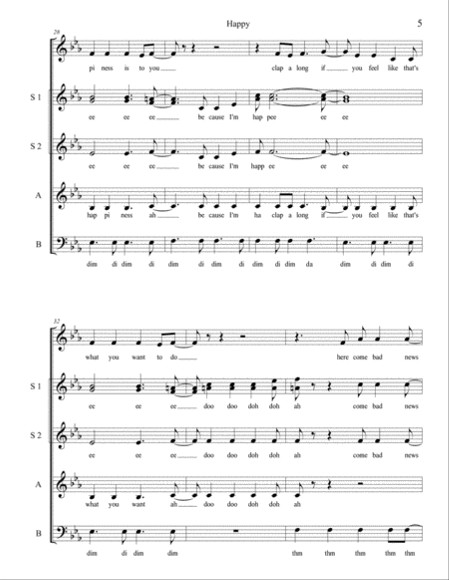 Happy Happy SSA scores gallery preview page 5