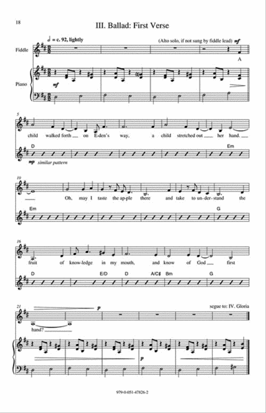 The World Beloved: A Bluegrass Mass 4-Part scores gallery preview page 4