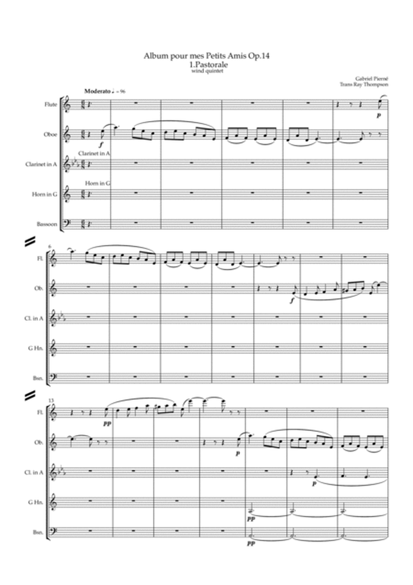 Pierné: Album pour mes Petits Amis Op.14 (Complete) - wind quintet image number null