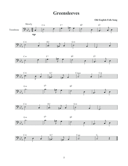 Beginning Trombonist's Songbook