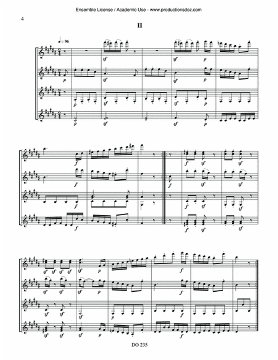 Douze contredanses Guitar Ensemble scores gallery preview page 4