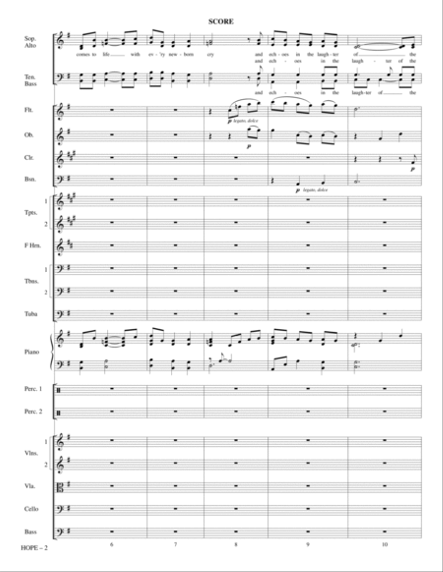 Hope - Full Score Hope - Full Score Choir scores gallery preview page 2