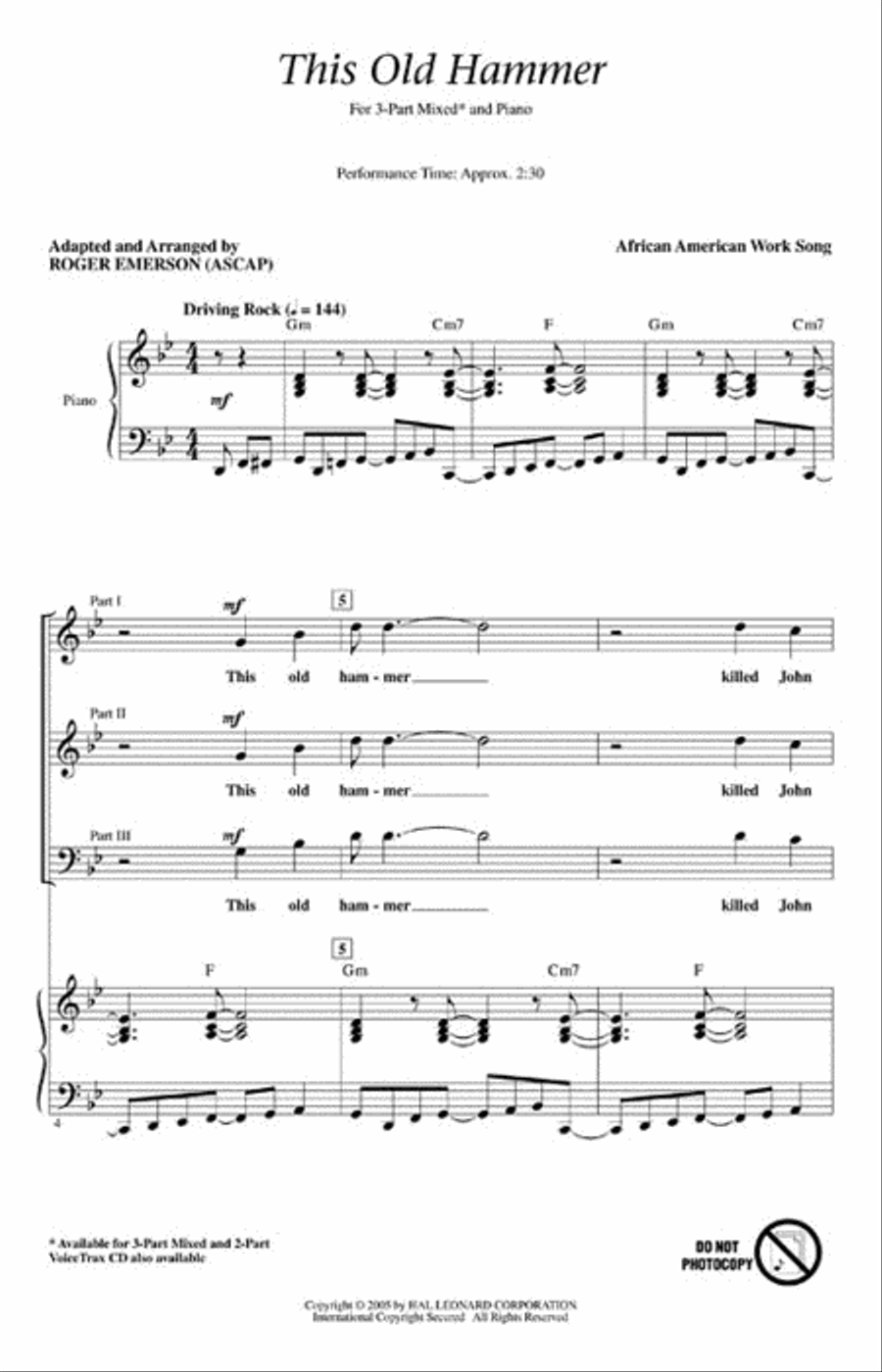 This Old Hammer 3-Part scores gallery preview page 2
