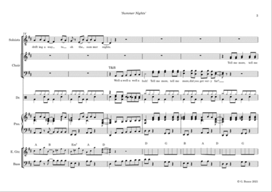 Summer Nights 4-Part scores gallery preview page 3