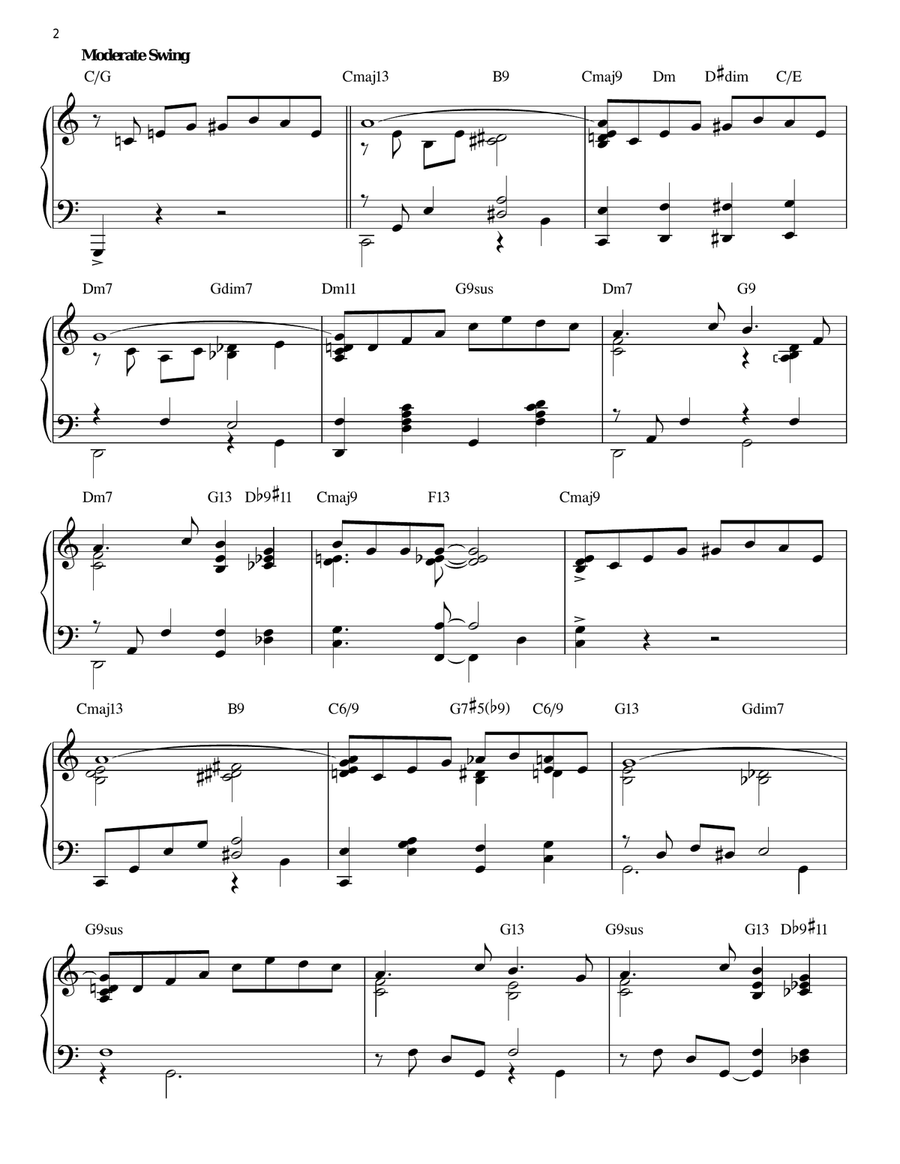 Cocktails For Two [Jazz version] (arr. Brent Edstrom) Piano Solo scores gallery preview page 2