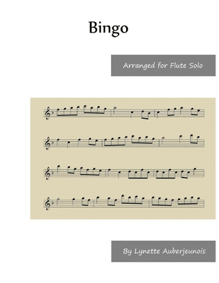 Book cover for Bingo - Flute Solo