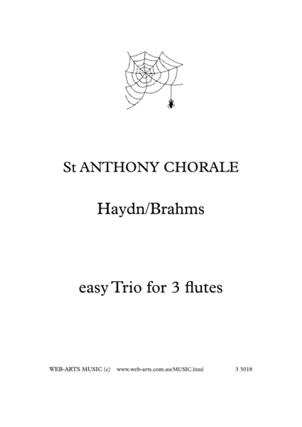 Saint Anthony Chorale Easy Trio for 3 flutes - HAYDN/BRAHMS image number null
