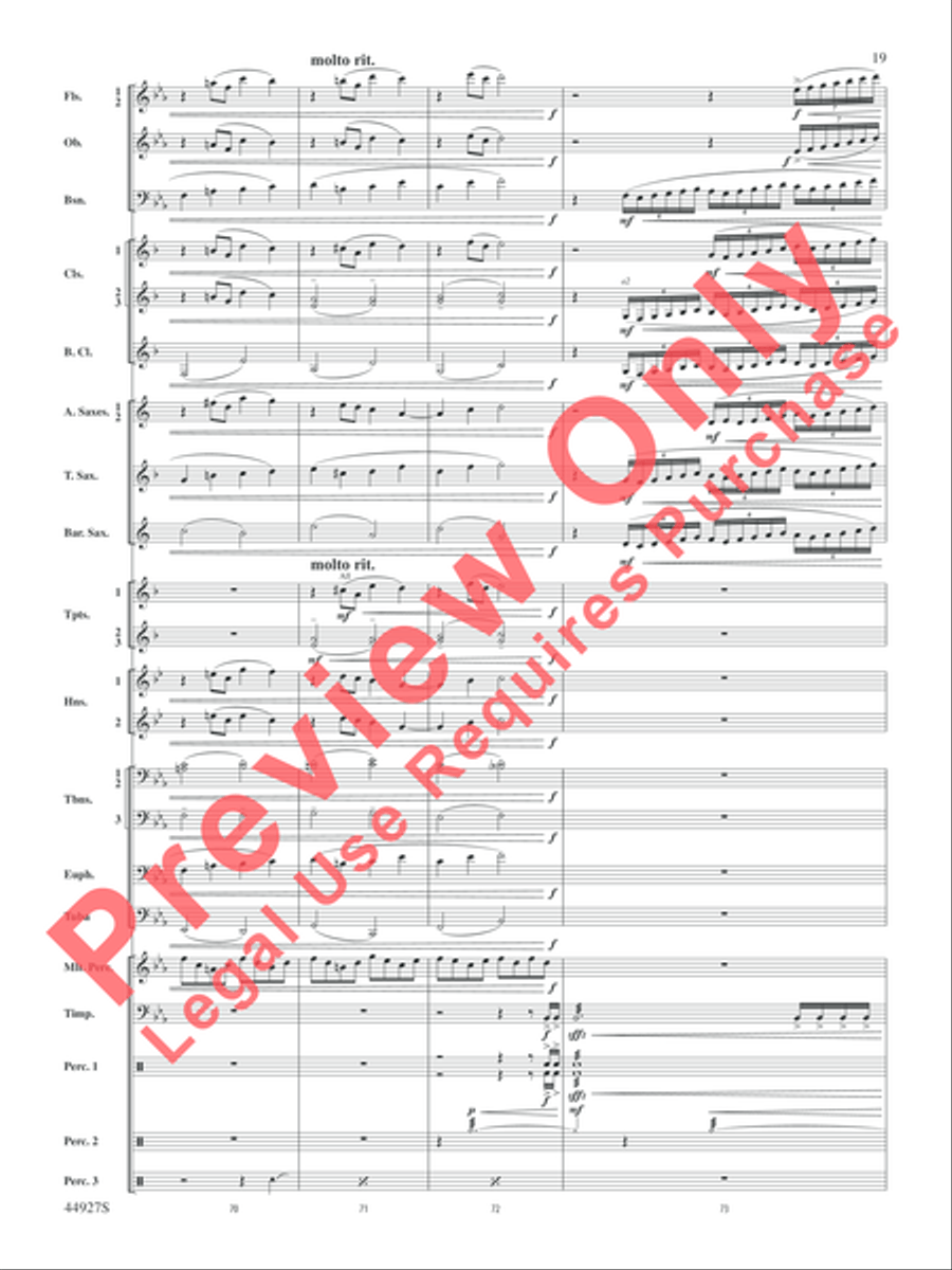 At the Movies with John Williams Concert Band scores gallery preview page 44