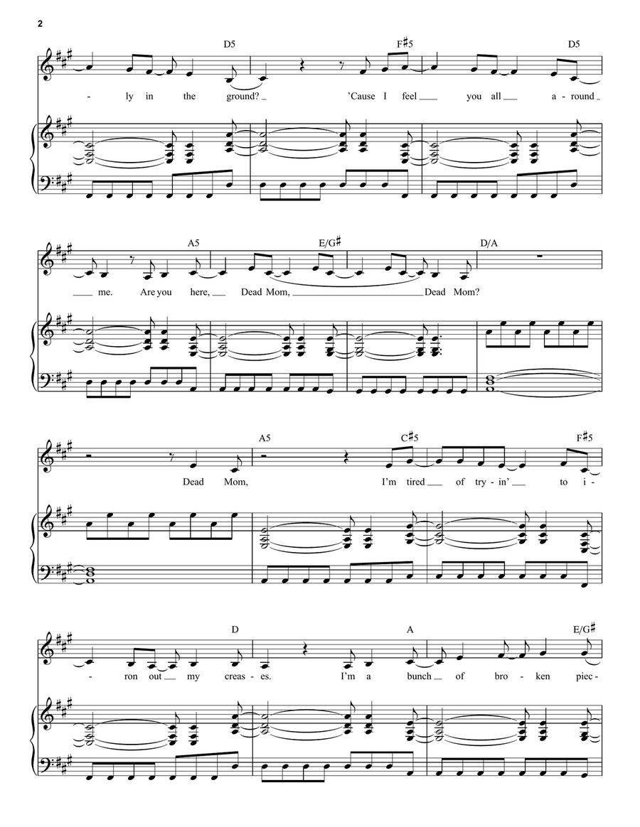 Dead Mom (from Beetlejuice The Musical) Voice scores gallery preview page 2