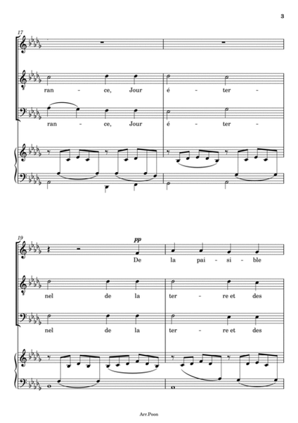 Gabriel Fauré - Cantique de Jean racine - Op.11 - SATB Choir with Organ or Piano Original image number null