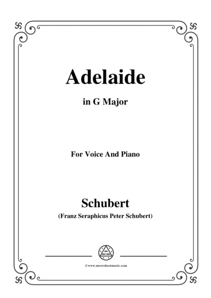 Schubert-Adelaide,in G Major,for Voice and Piano image number null