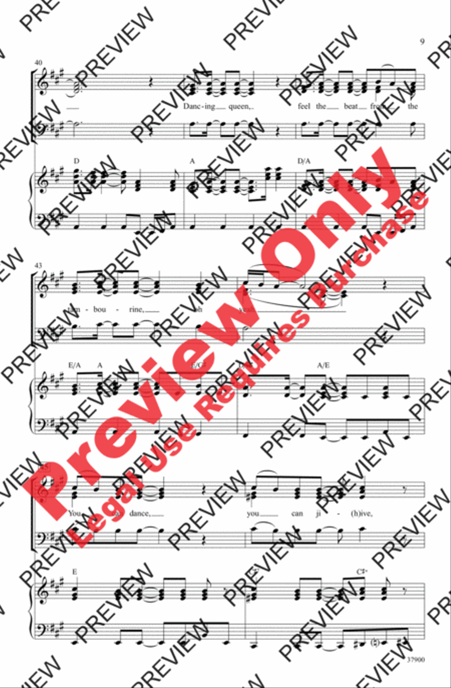Dancing Queen 3-Part scores gallery preview page 20