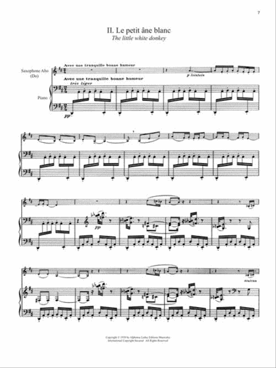 Three Concert Works for Saxophone Alto Saxophone scores gallery preview page 5