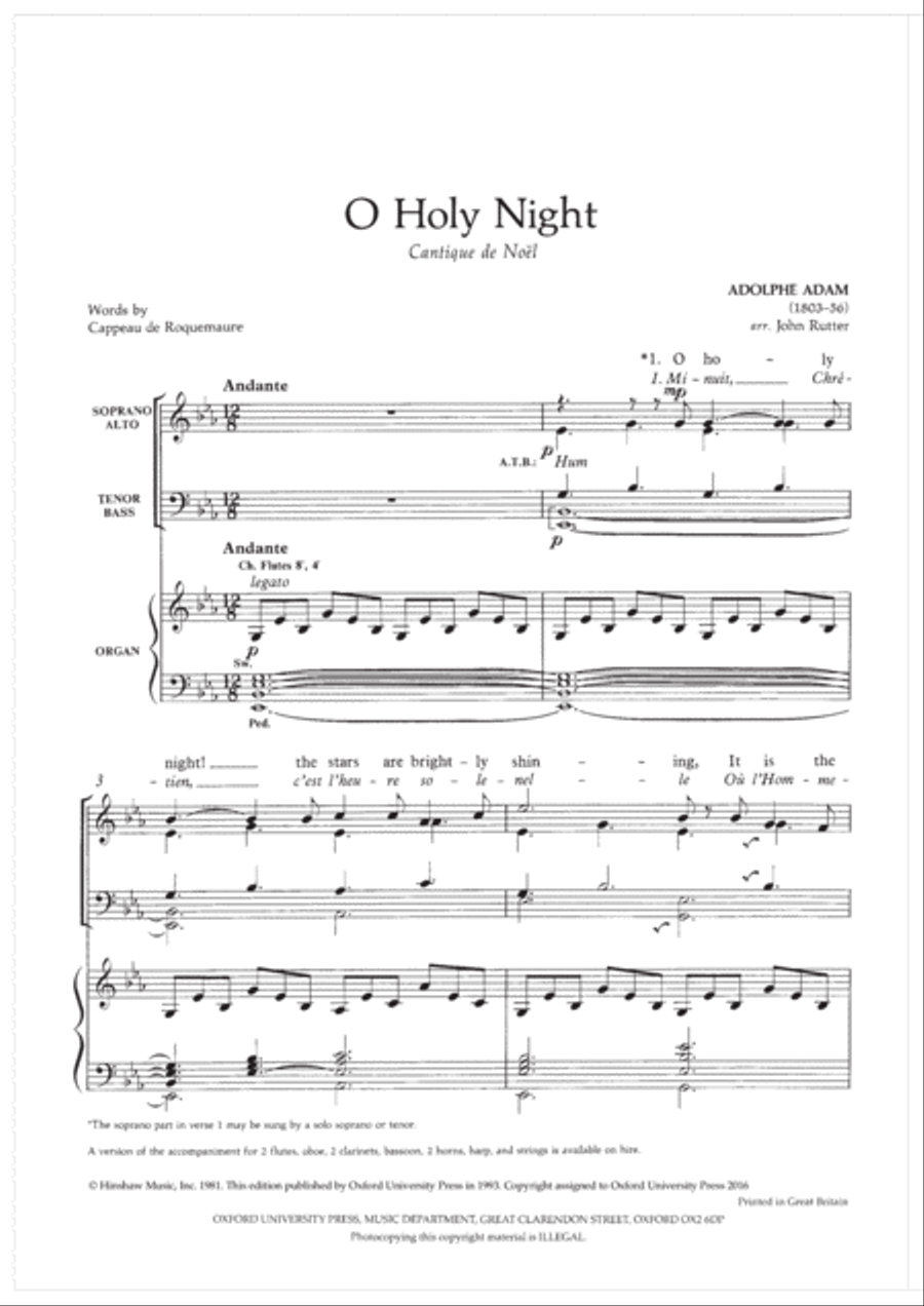 O Holy Night 4-Part scores gallery preview page 2