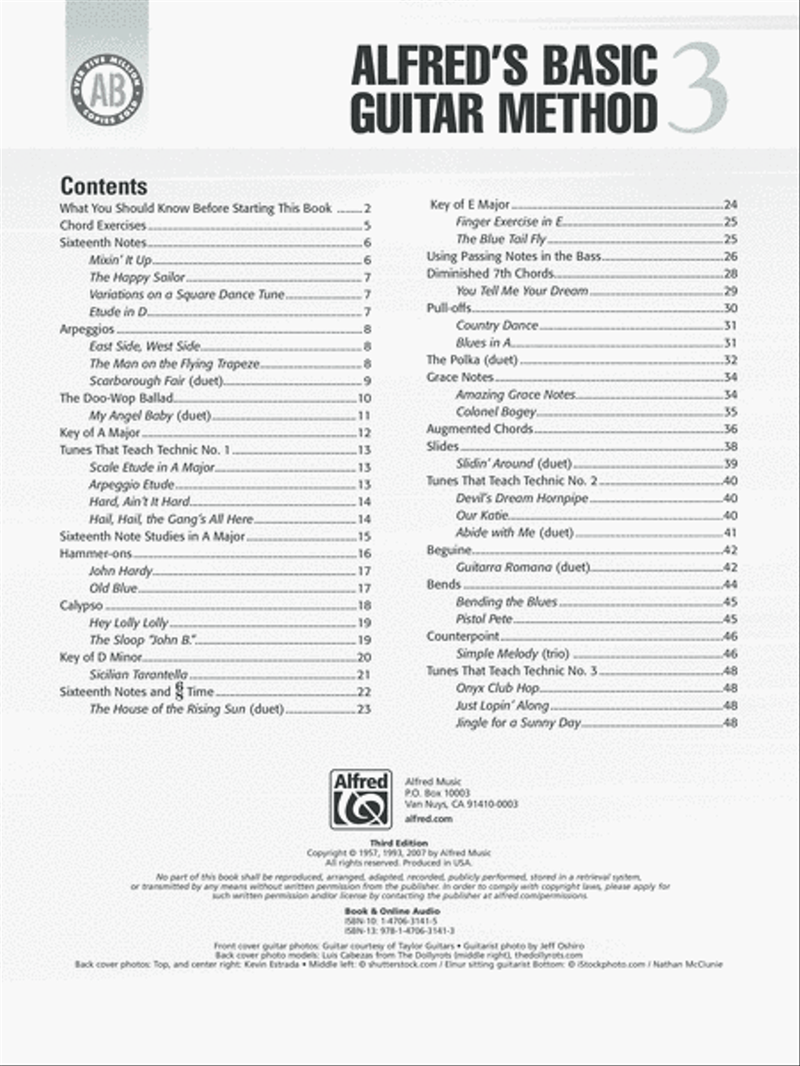 Alfred's Basic Guitar Method, Book 3 Easy Guitar scores gallery preview page 2