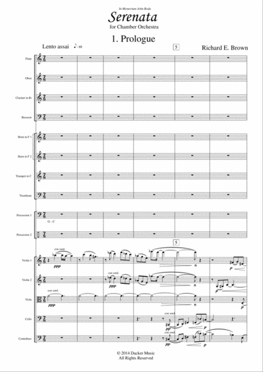 Serenata for Chamber Orchestra Chamber Orchestra scores gallery preview page 3