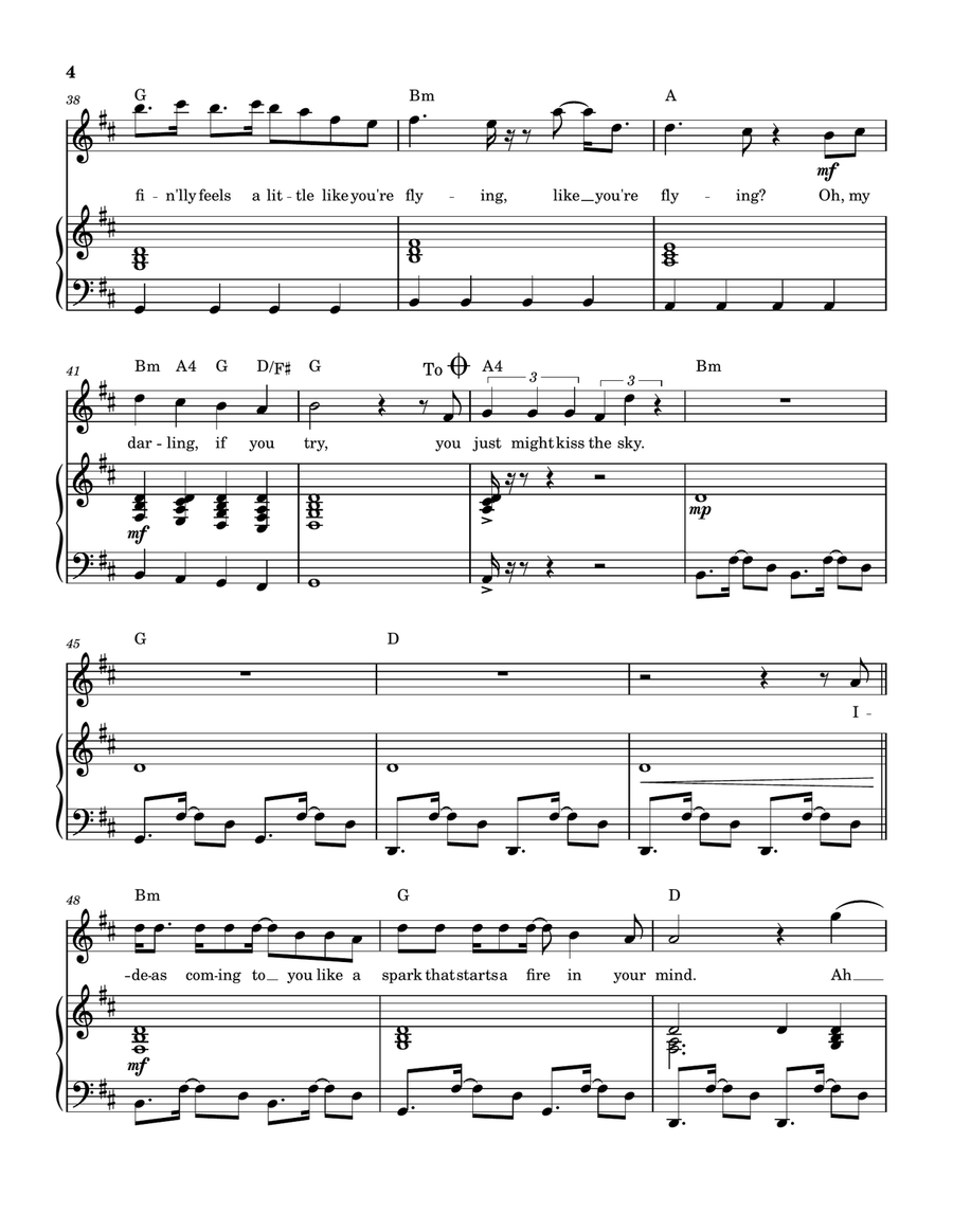 Kiss The Sky Piano, Vocal, Guitar scores gallery preview page 5