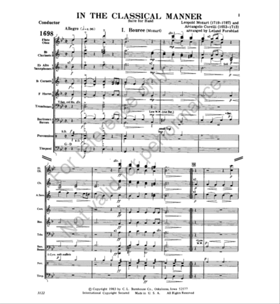 In The Classical Manner In The Classical Manner Concert Band scores gallery preview page 2