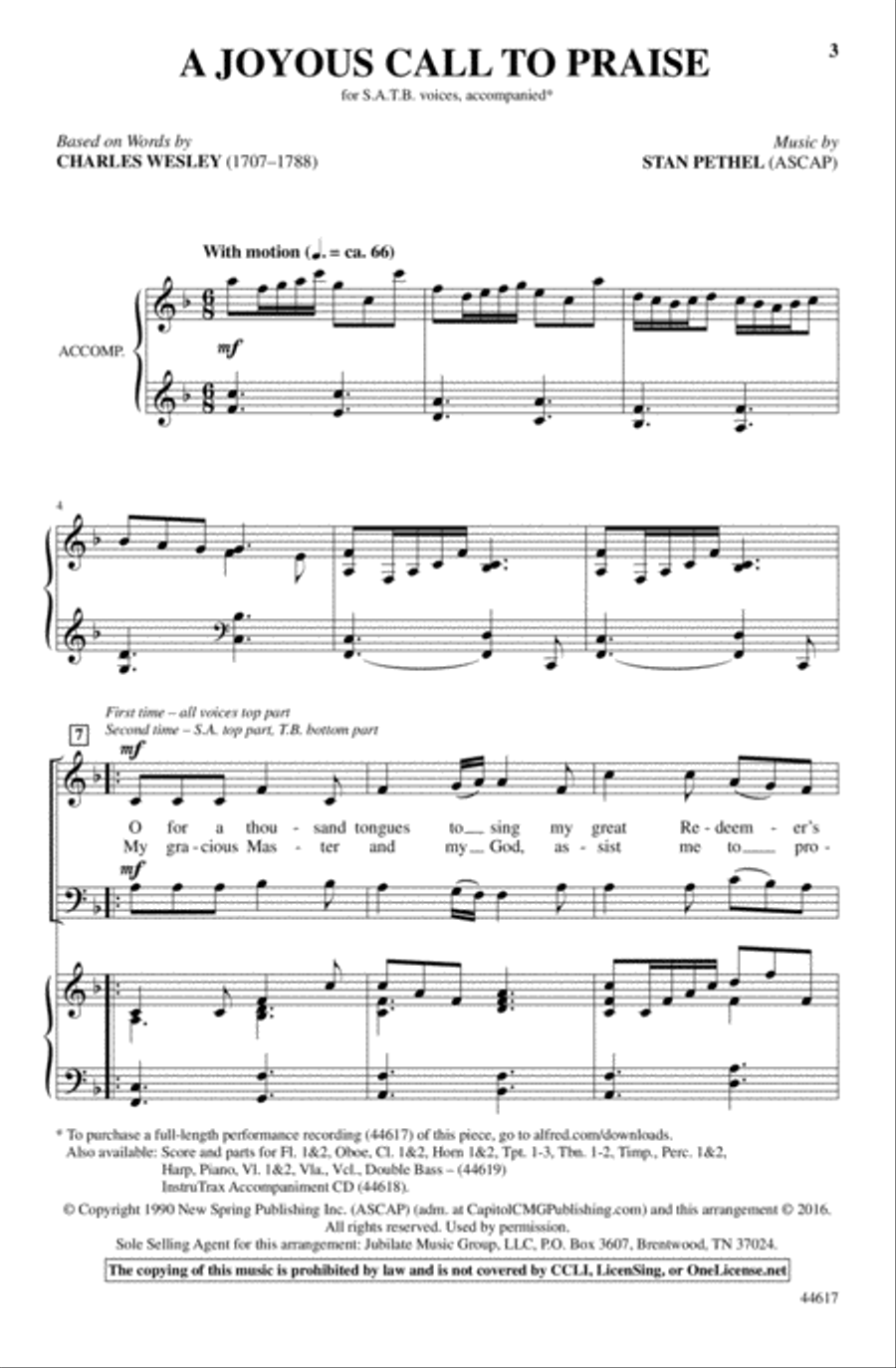 A Joyous Call to Praise 3-Part scores gallery preview page 3