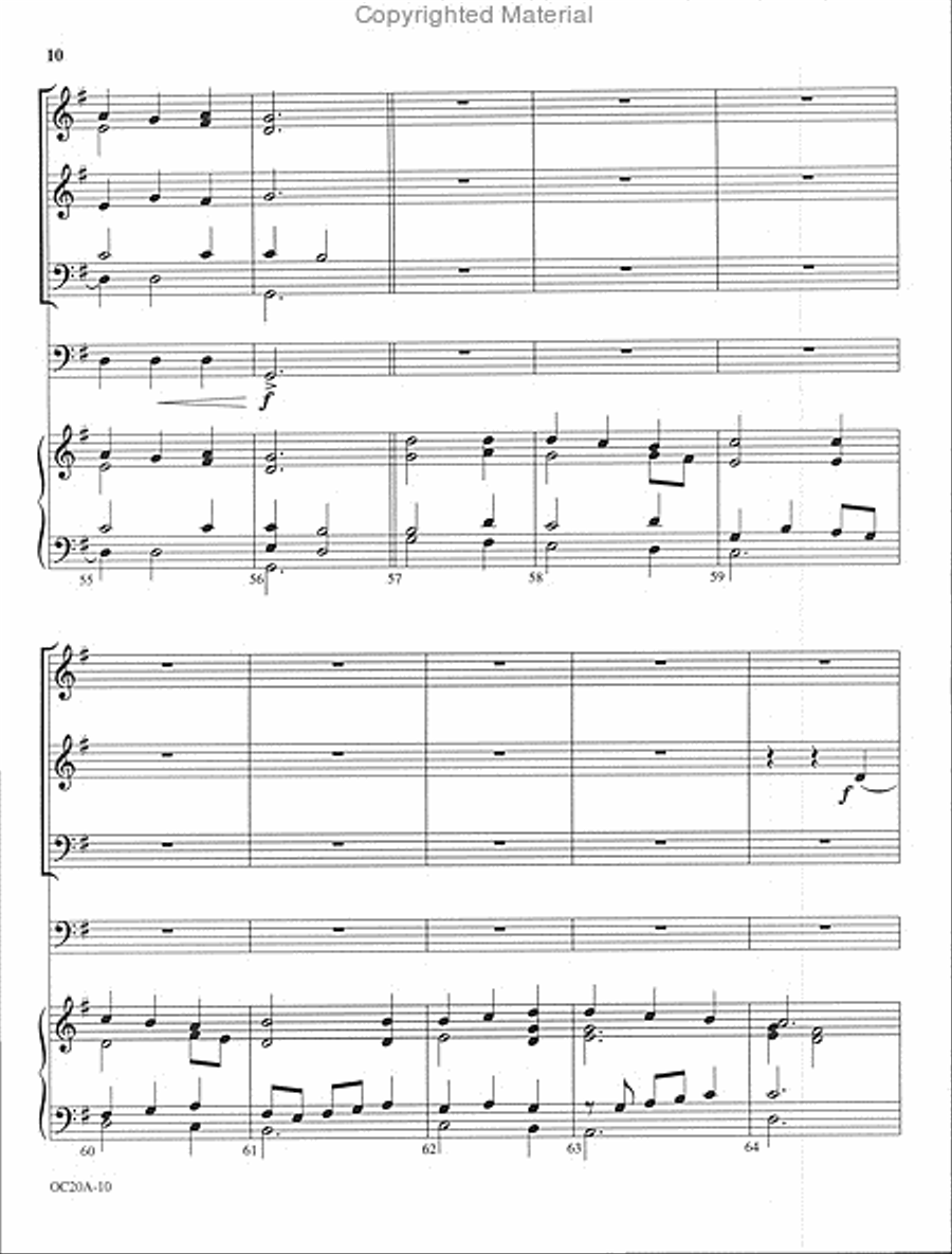 Praise and Adoration - full score and parts Horn scores gallery preview page 7