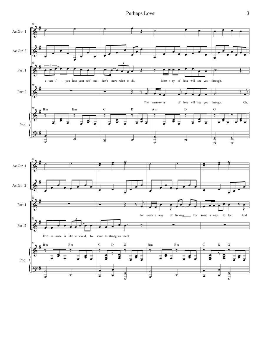 Perhaps Love 2-Part scores gallery preview page 3